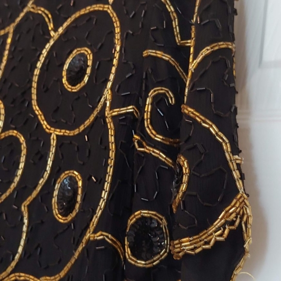 Vintage Sténay black and gold Sequinned Blouse - Picture 9 of 9